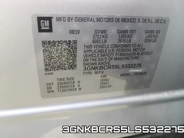3GNKBCRS5LS532275 фото 2