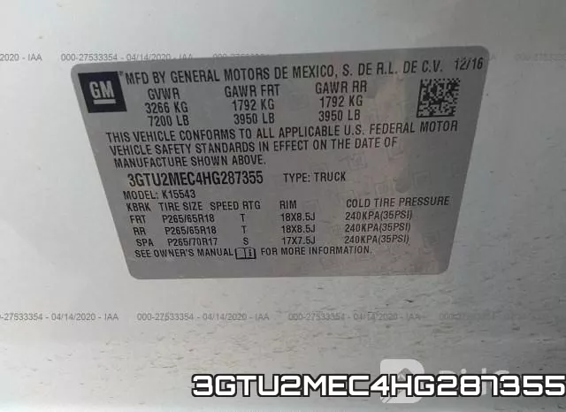 3GTU2MEC4HG287355 фото 10