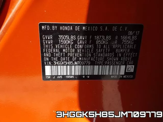 3HGGK5H85JM709779 фото 2