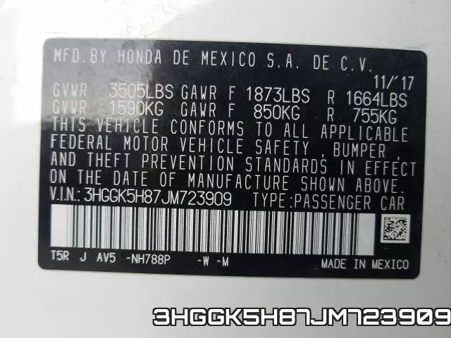 3HGGK5H87JM723909 фото 2