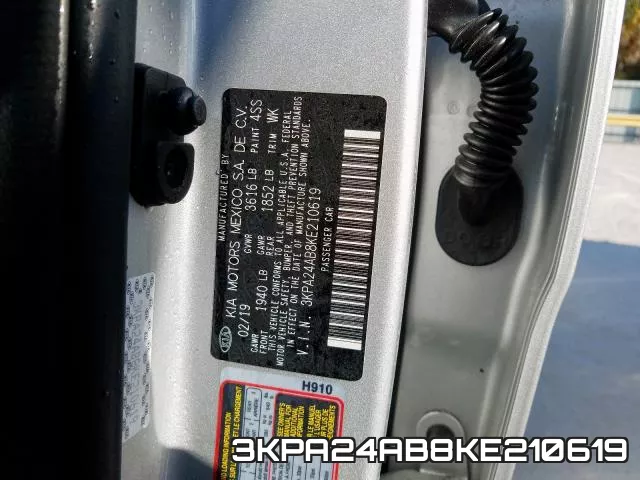 3KPA24AB8KE210619 фото 2