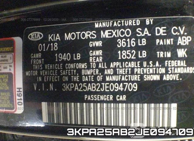 3KPA25AB2JE094709 фото 10