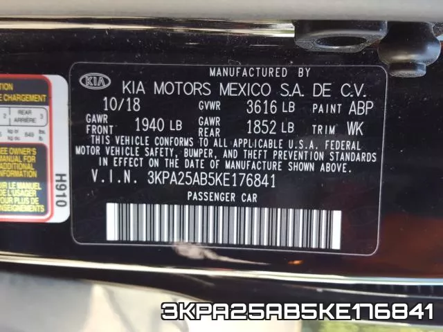 3KPA25AB5KE176841 фото 2