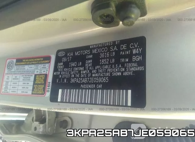 3KPA25AB7JE059065 фото 10