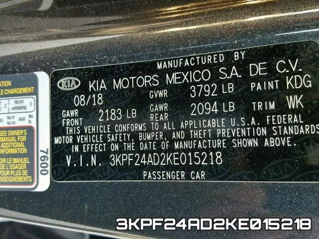3KPF24AD2KE015218 фото 2