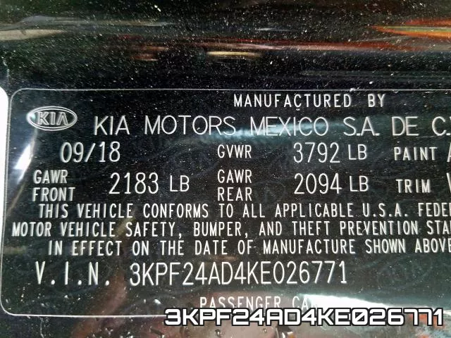 3KPF24AD4KE026771 фото 2