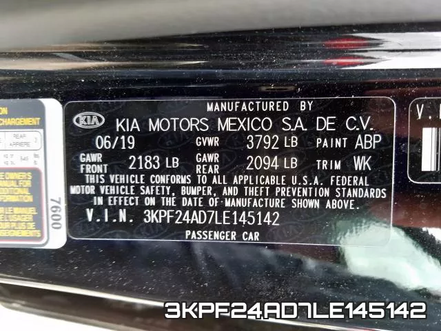 3KPF24AD7LE145142 фото 2