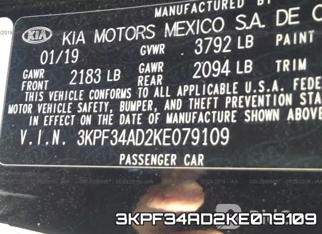 3KPF34AD2KE079109 фото 10