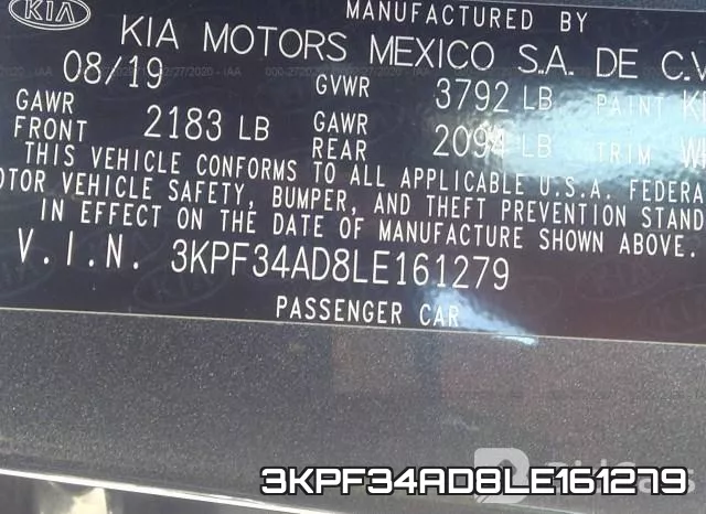 3KPF34AD8LE161279 фото 10
