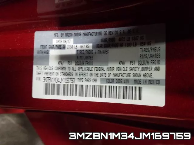 3MZBN1M34JM169759 фото 2