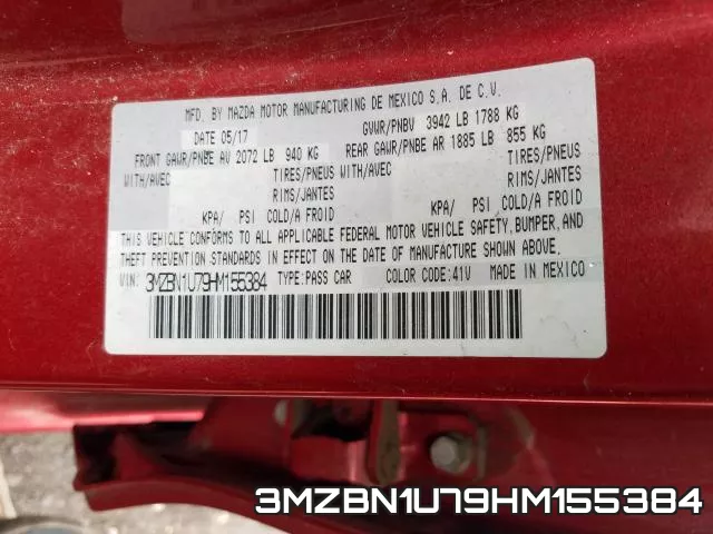 3MZBN1U79HM155384 фото 2