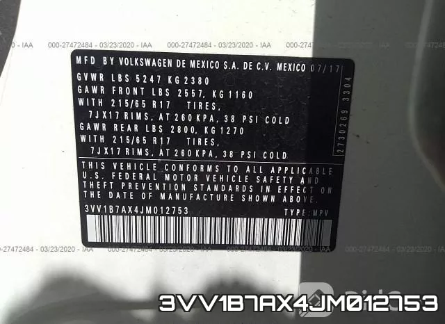 3VV1B7AX4JM012753 фото 10