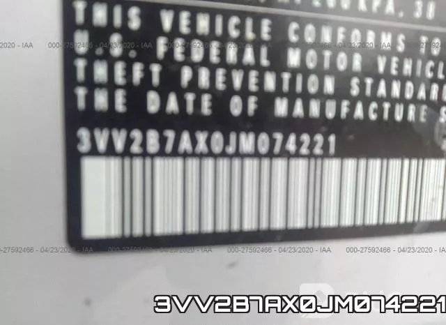 3VV2B7AX0JM074221 фото 10