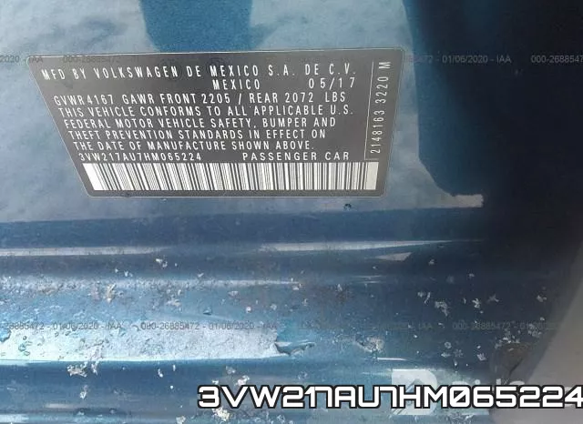3VW217AU7HM065224 фото 10