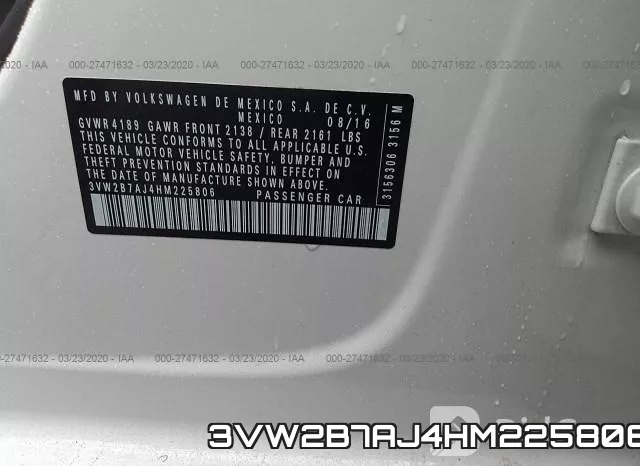 3VW2B7AJ4HM225806 фото 10
