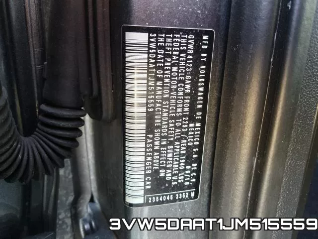 3VW5DAAT1JM515559 фото 2