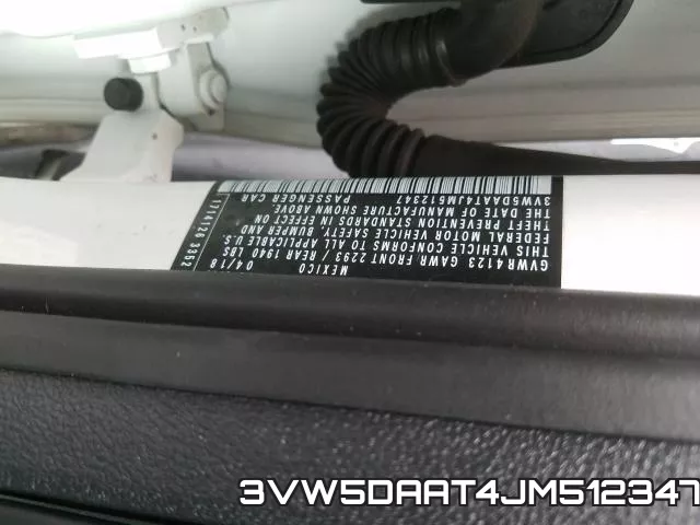 3VW5DAAT4JM512347 фото 2