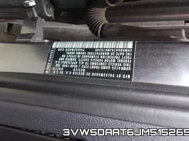 3VW5DAAT6JM515265 фото 2