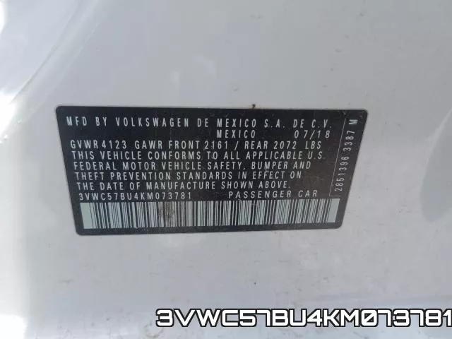 3VWC57BU4KM073781 фото 2