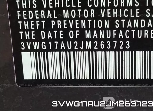 3VWG17AU2JM263723 фото 10