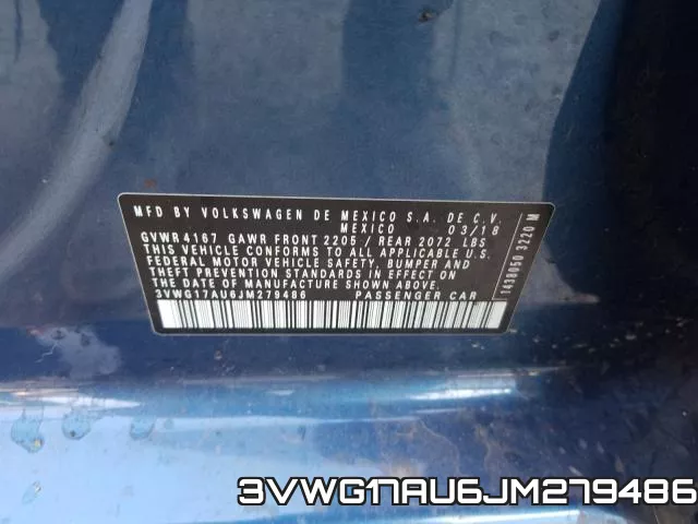 3VWG17AU6JM279486 фото 2