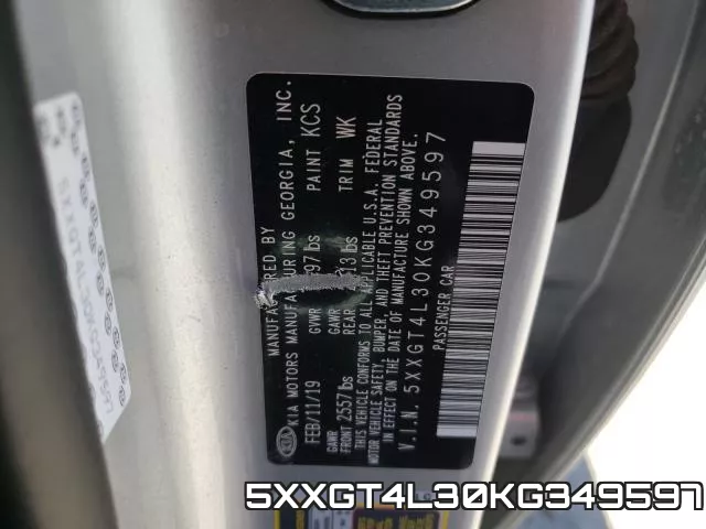 5XXGT4L30KG349597 фото 2
