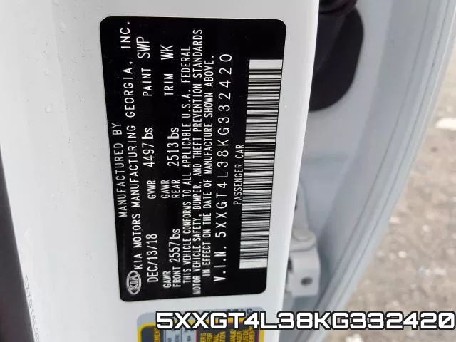5XXGT4L38KG332420 фото 2