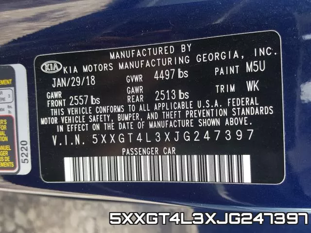 5XXGT4L3XJG247397 фото 2