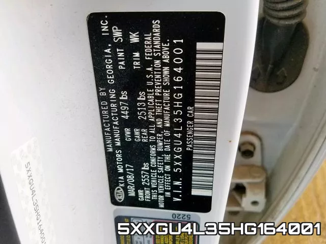 5XXGU4L35HG164001 фото 2