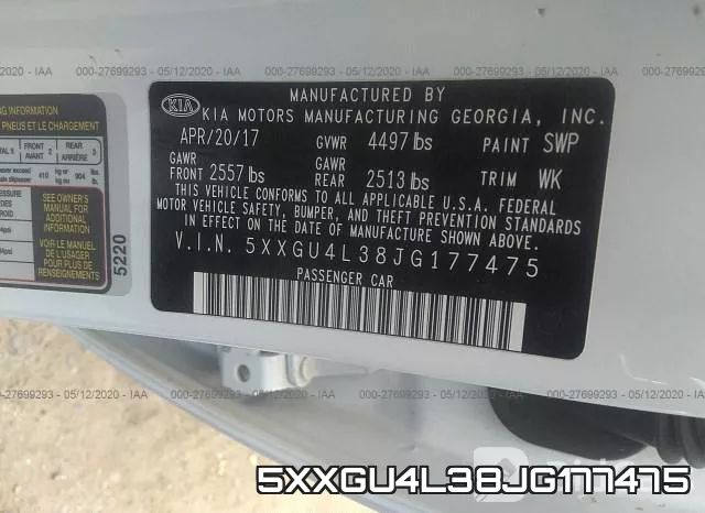 5XXGU4L38JG177475 фото 10