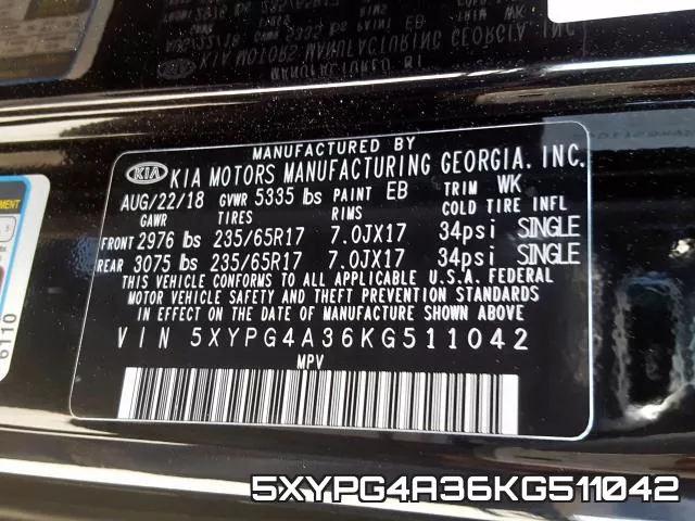 5XYPG4A36KG511042 фото 2