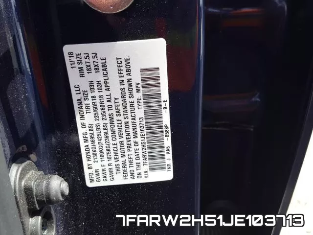 7FARW2H51JE103713 фото 2