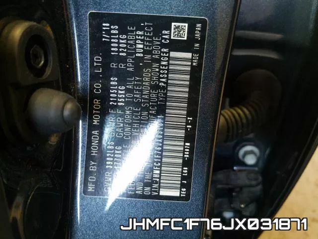 JHMFC1F76JX031871 фото 2
