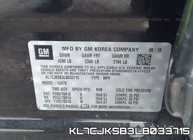 KL7CJKSB3LB033715 фото 10