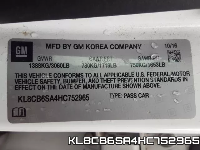 KL8CB6SA4HC752965 фото 2