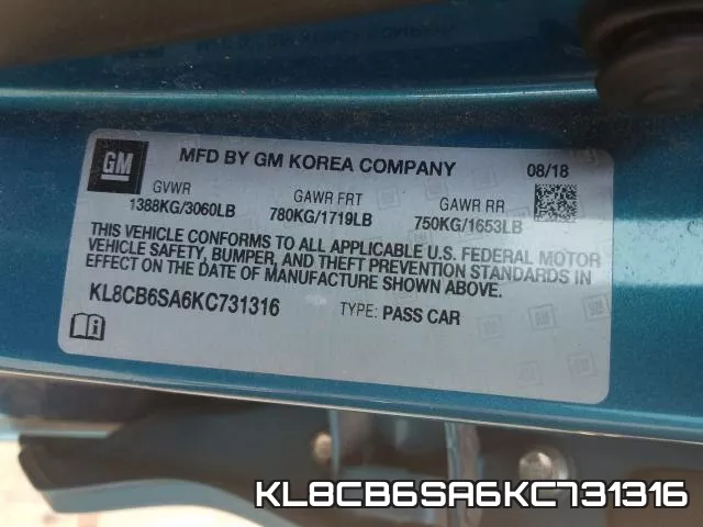 KL8CB6SA6KC731316 фото 2