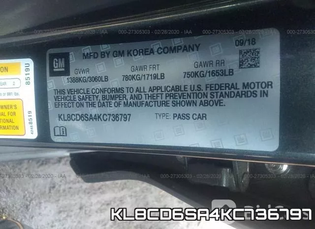 KL8CD6SA4KC736797 фото 10