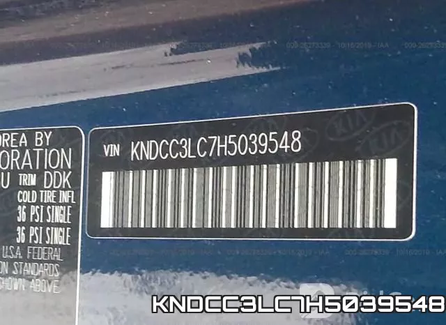 KNDCC3LC7H5039548 фото 10