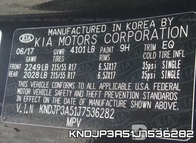 KNDJP3A51J7536282 фото 10
