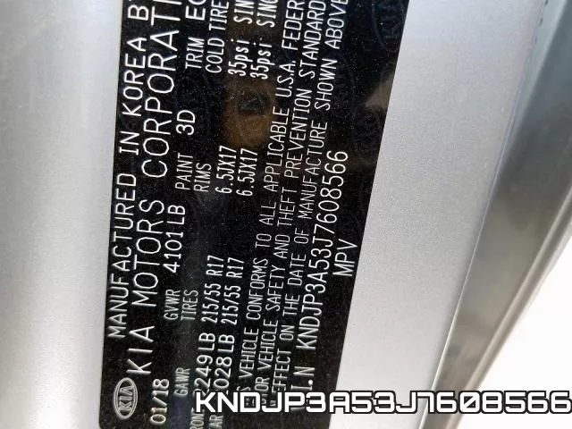 KNDJP3A53J7608566 фото 2