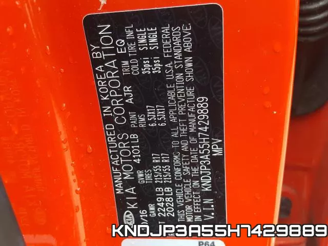 KNDJP3A55H7429889 фото 2