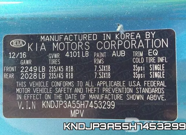 KNDJP3A55H7453299 фото 10