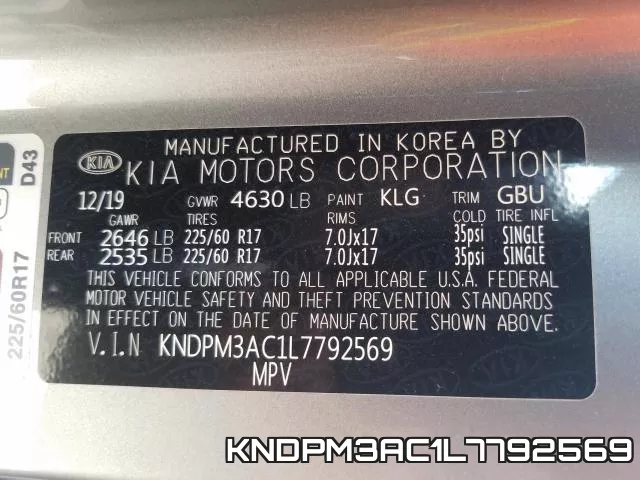 KNDPM3AC1L7792569 фото 2