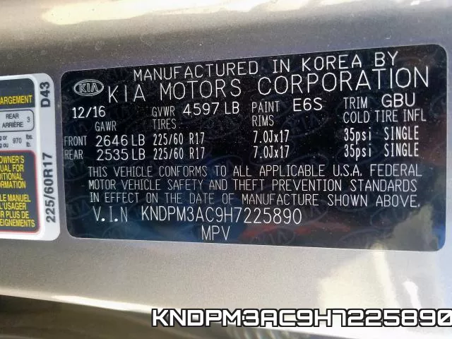 KNDPM3AC9H7225890 фото 2
