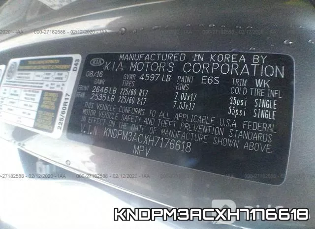 KNDPM3ACXH7176618 фото 10