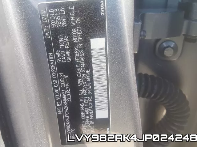 LVY982AK4JP024248 фото 2
