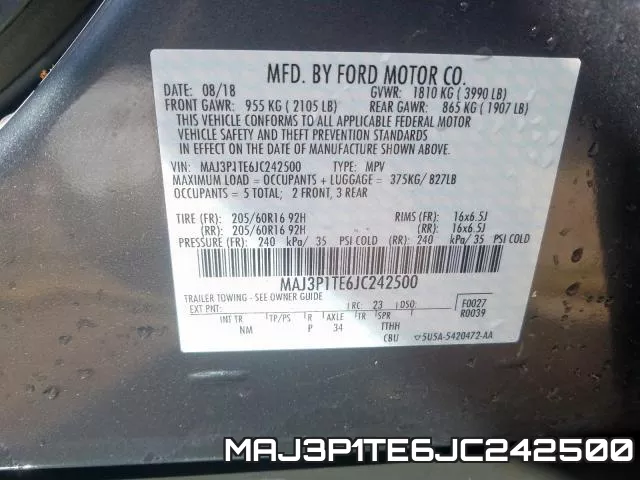MAJ3P1TE6JC242500 фото 2