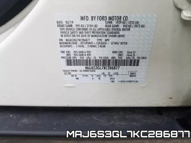 MAJ6S3GL7KC286877 фото 2