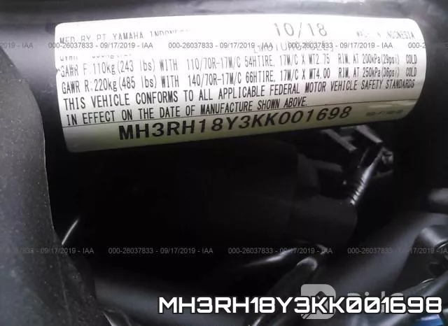 MH3RH18Y3KK001698 фото 2
