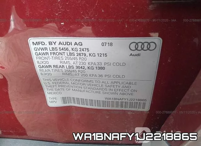 WA1BNAFY1J2218865 фото 10